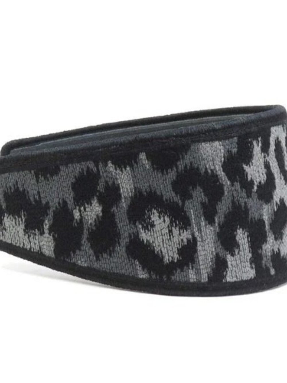 Auth Christian Dior Leopard Head Band Black/Gray Canvas - h32080a - Picture 3 of 10